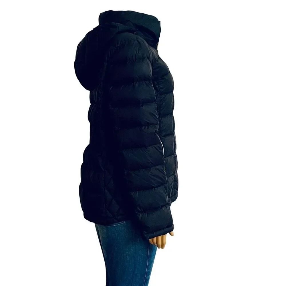 NWT Gorgeous Black MICHAEL KORS L  Packable Quilted Goose Down Puffer Jacket